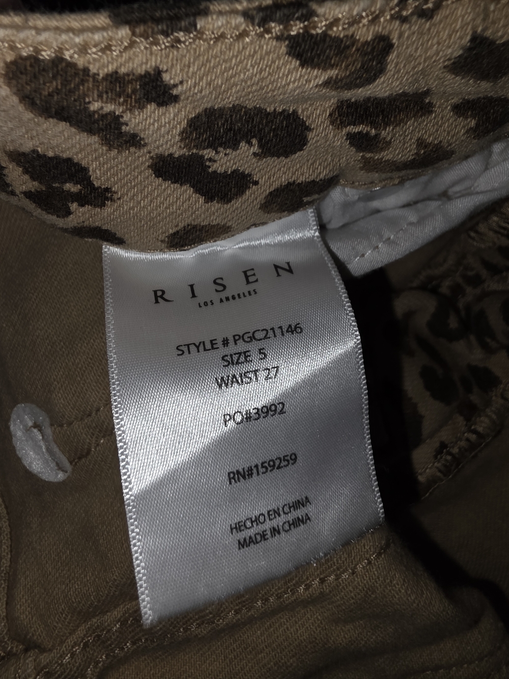 Risen Leopard Barrel Jeans - Picture 6 of 7